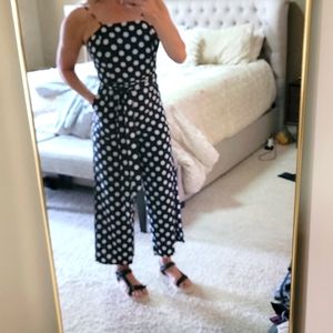 Black and White Polka Dot Jumper.  Size small